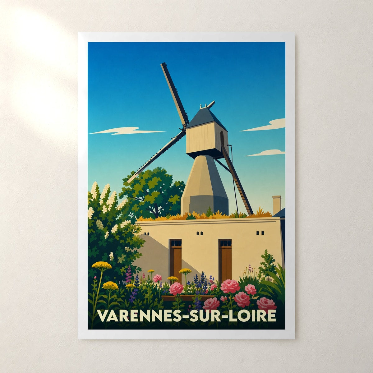 Affiche Varennes-sur-Loire – sans cadre, accrochée au mur