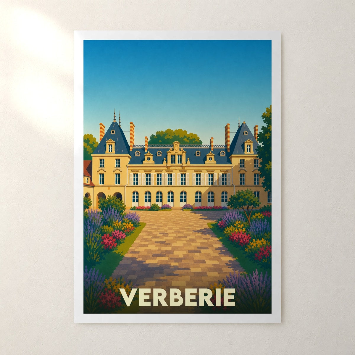 Affiche Verberie – sans cadre, accrochée au mur