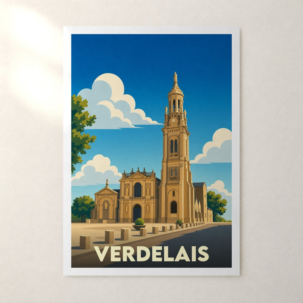 Affiche Verdelais – sans cadre, accrochée au mur