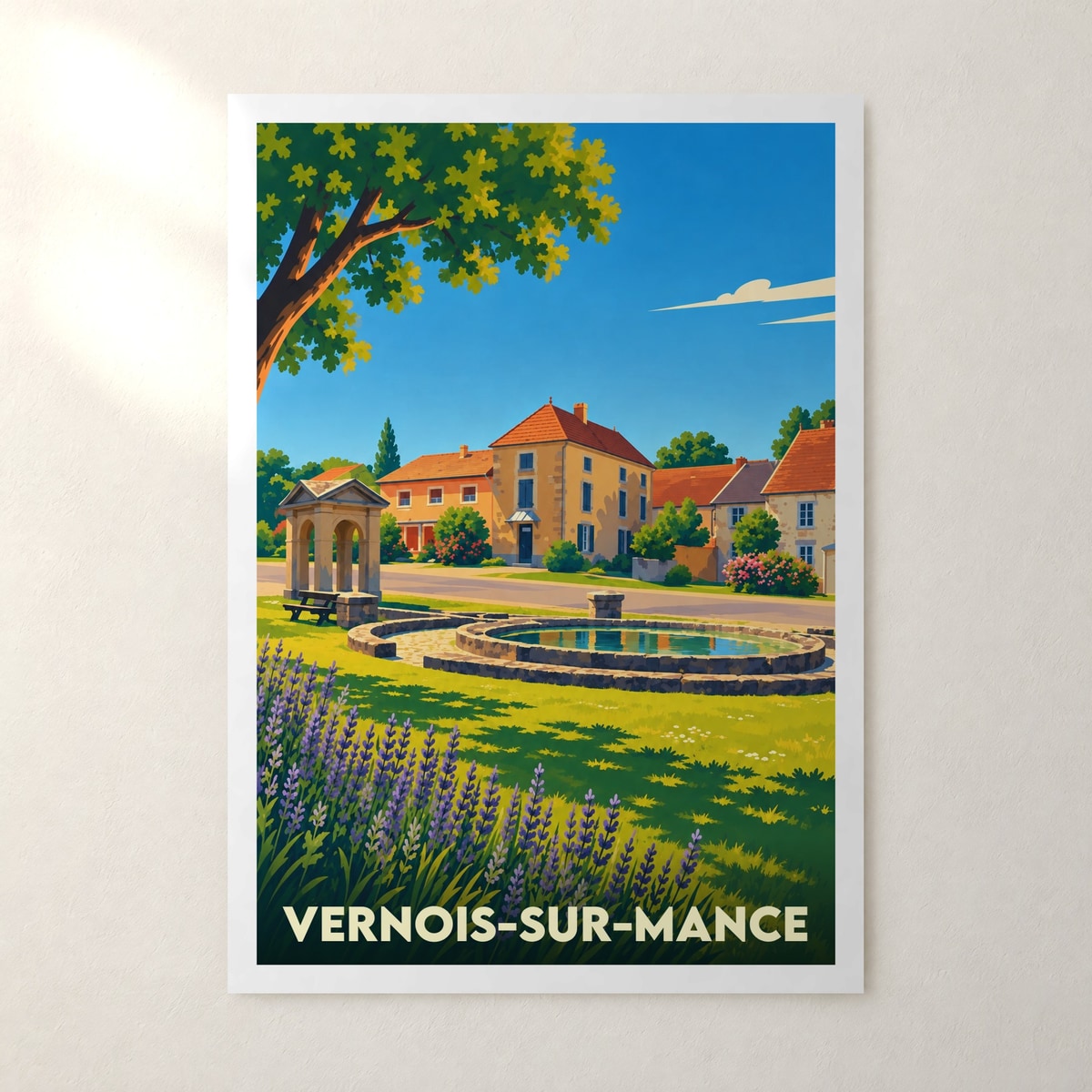 Affiche Vernois-sur-Mance – sans cadre, accrochée au mur