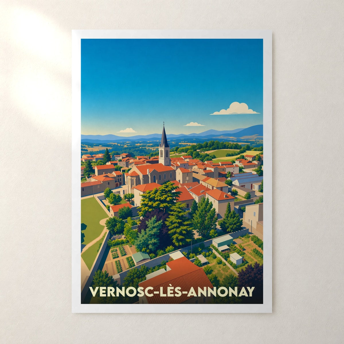 Affiche Vernosc-lès-Annonay – sans cadre, accrochée au mur