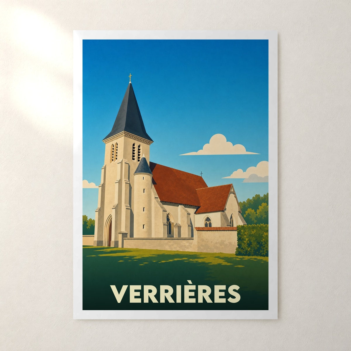 Affiche Verrières – sans cadre, accrochée au mur