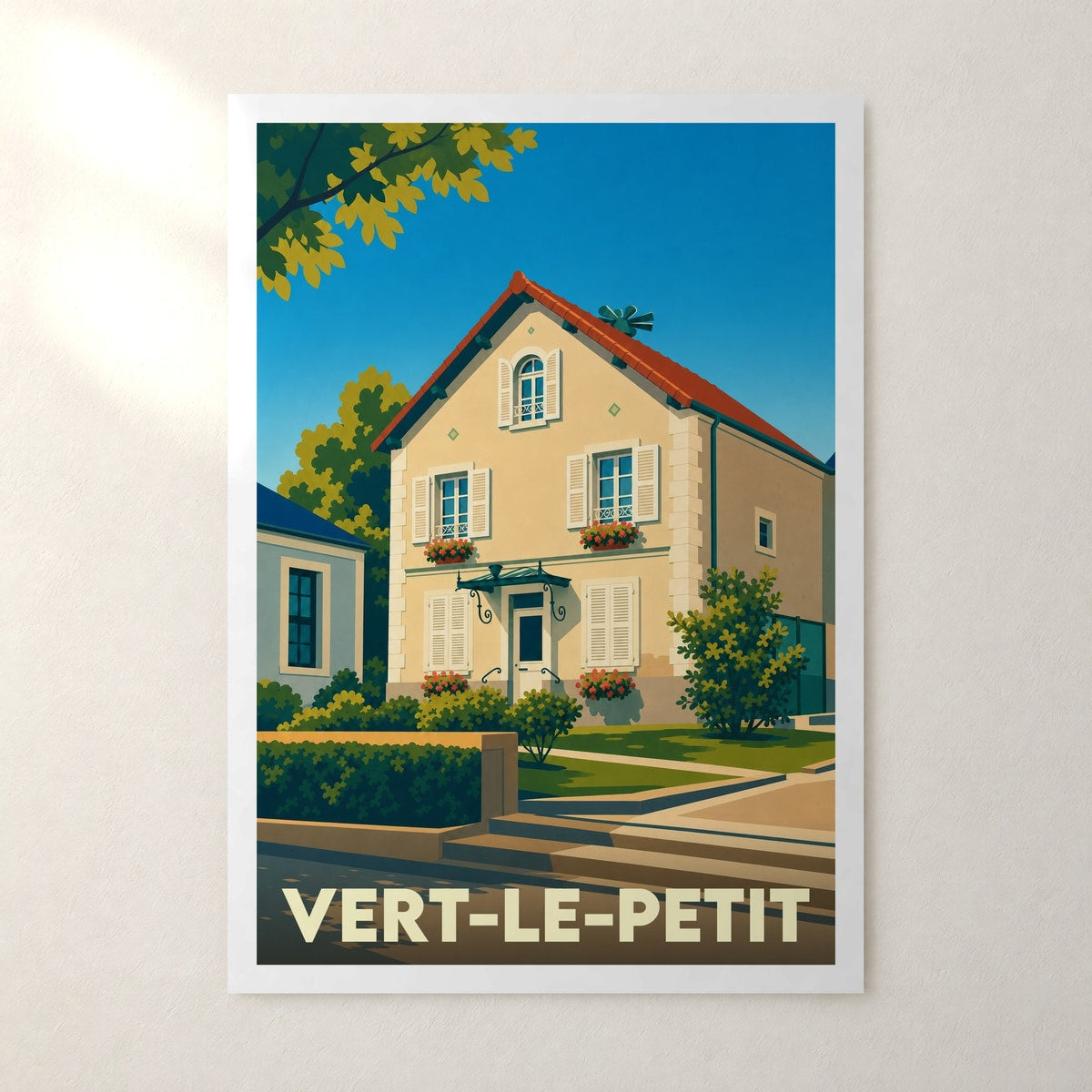 Affiche Vert-le-Petit – sans cadre, accrochée au mur