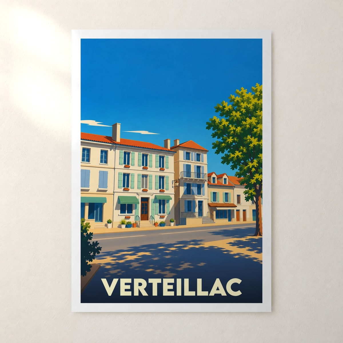 Affiche Verteillac – sans cadre, accrochée au mur