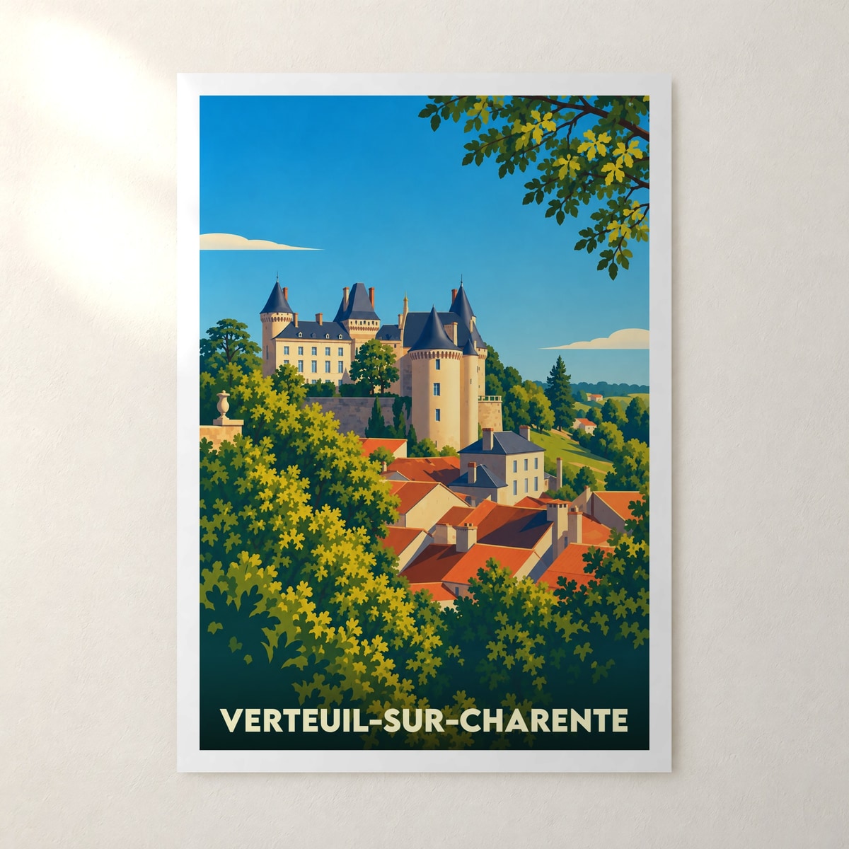 Affiche Verteuil-sur-Charente – sans cadre, accrochée au mur