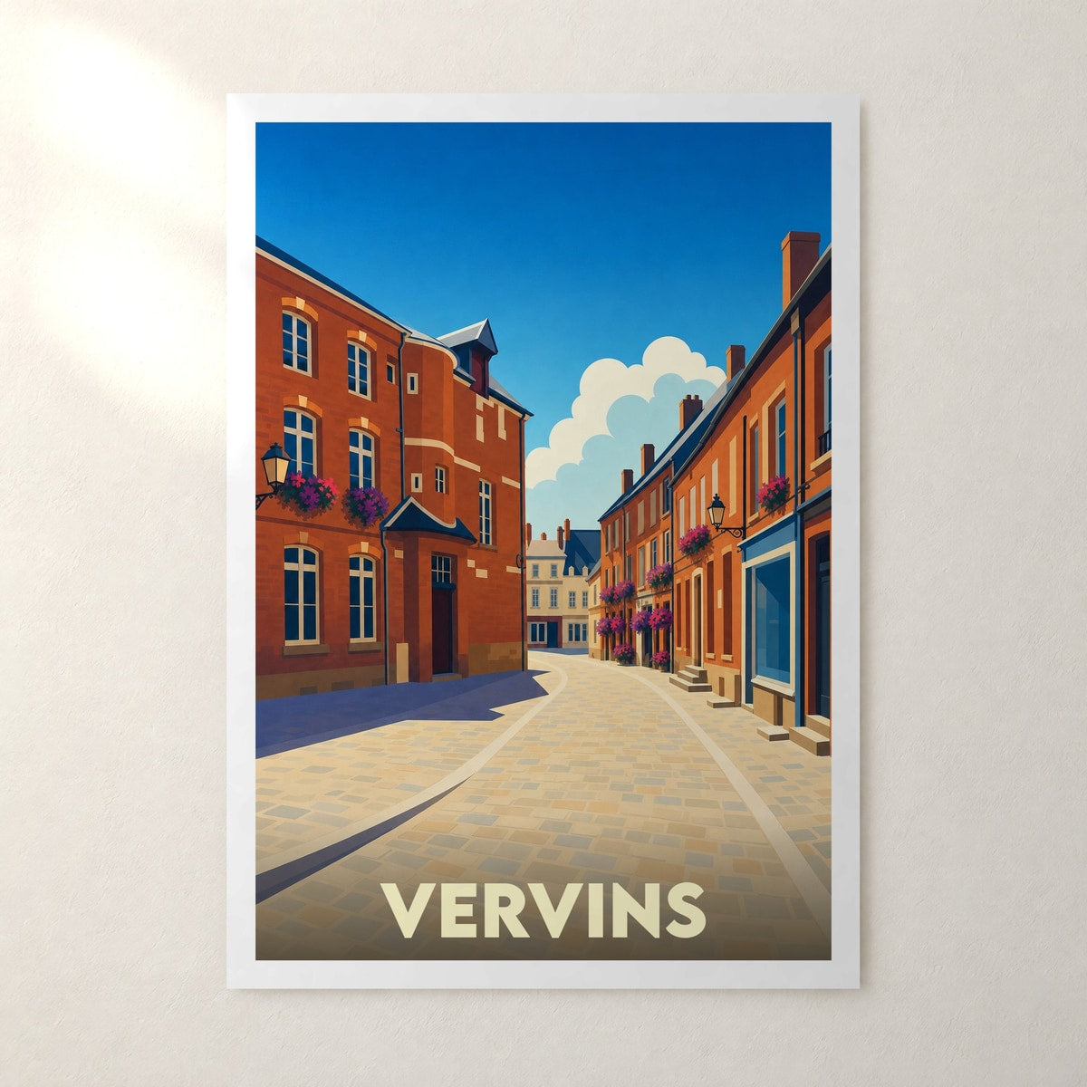 Affiche Vervins – sans cadre, accrochée au mur