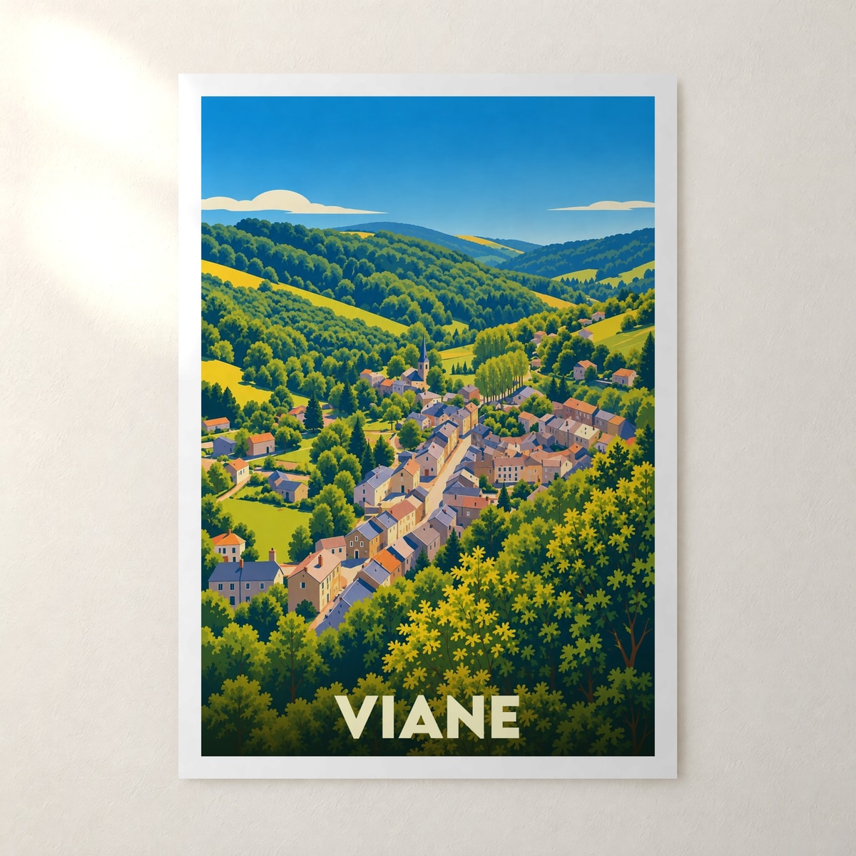 Affiche Viane – sans cadre, accrochée au mur