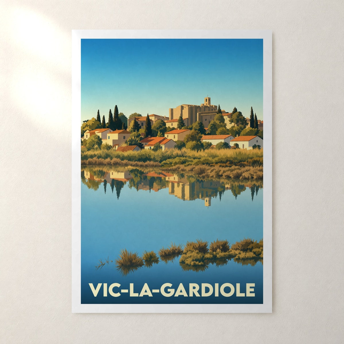 Affiche Vic-la-Gardiole – sans cadre, accrochée au mur