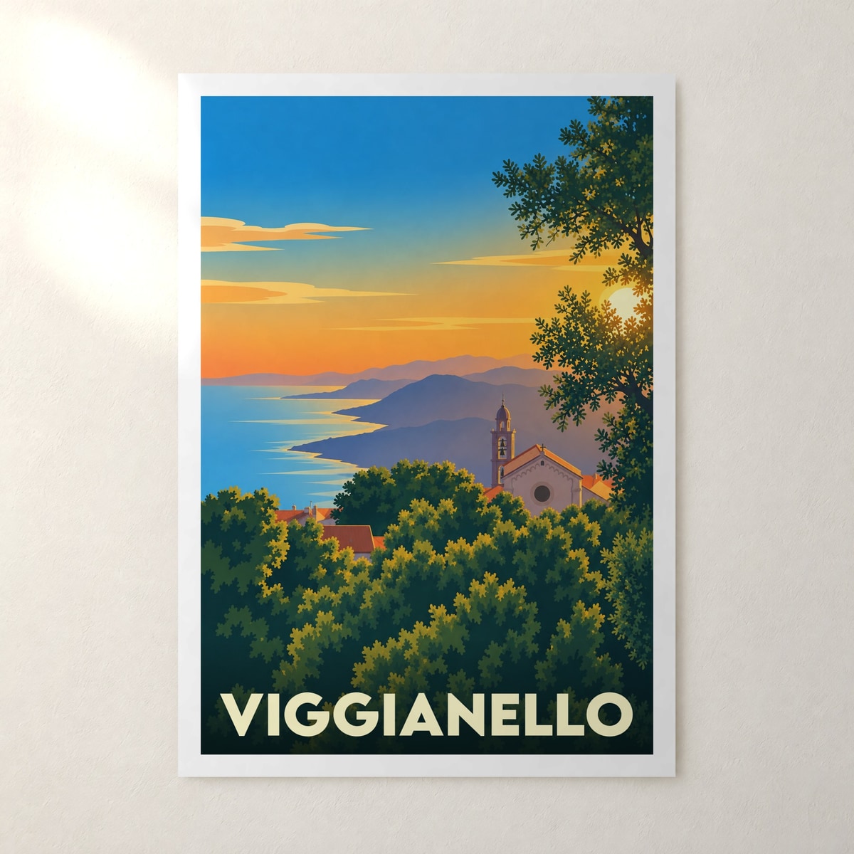 Affiche Viggianello – sans cadre, accrochée au mur