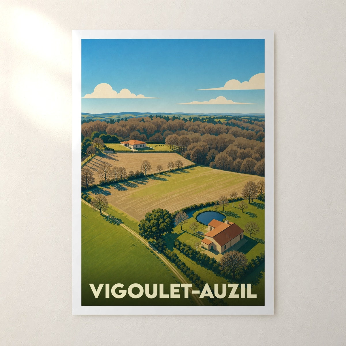 Affiche Vigoulet-Auzil – sans cadre, accrochée au mur