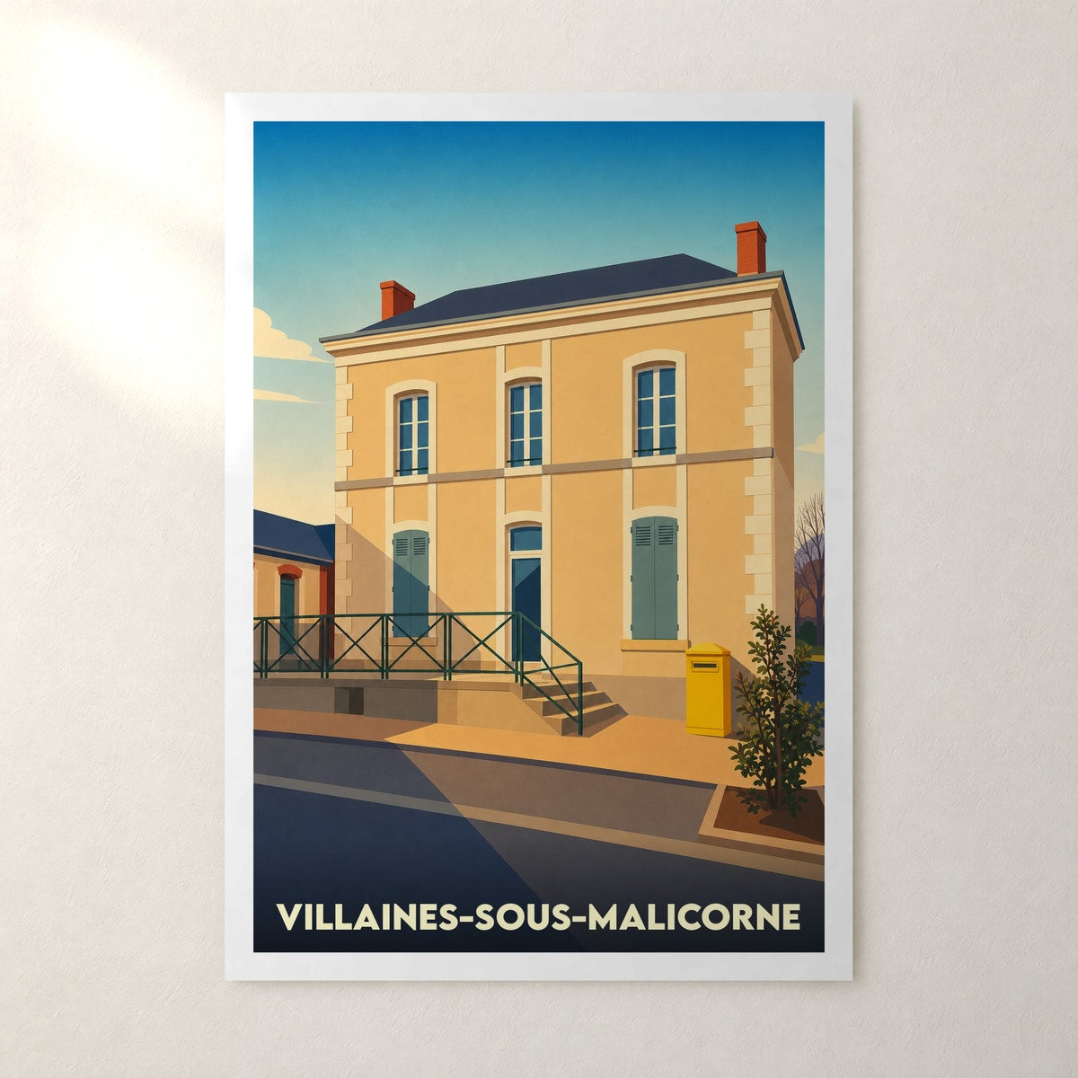 Affiche Villaines-sous-Malicorne – sans cadre, accrochée au mur