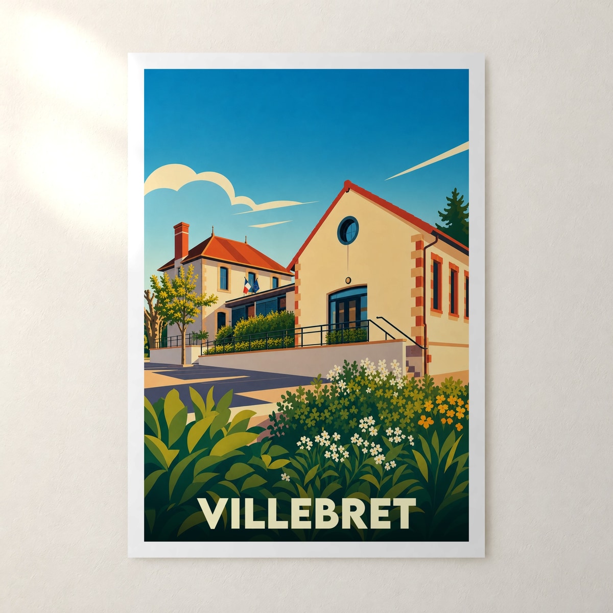 Affiche Villebret – sans cadre, accrochée au mur