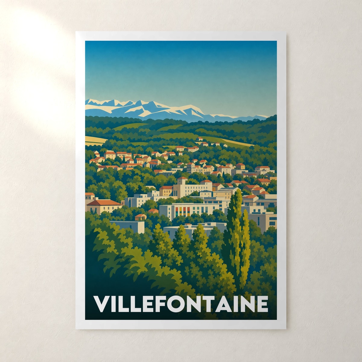 Affiche Villefontaine – sans cadre, accrochée au mur
