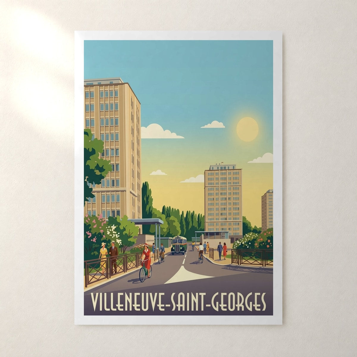 Affiche Villeneuve-Saint-Georges – sans cadre, accrochée au mur