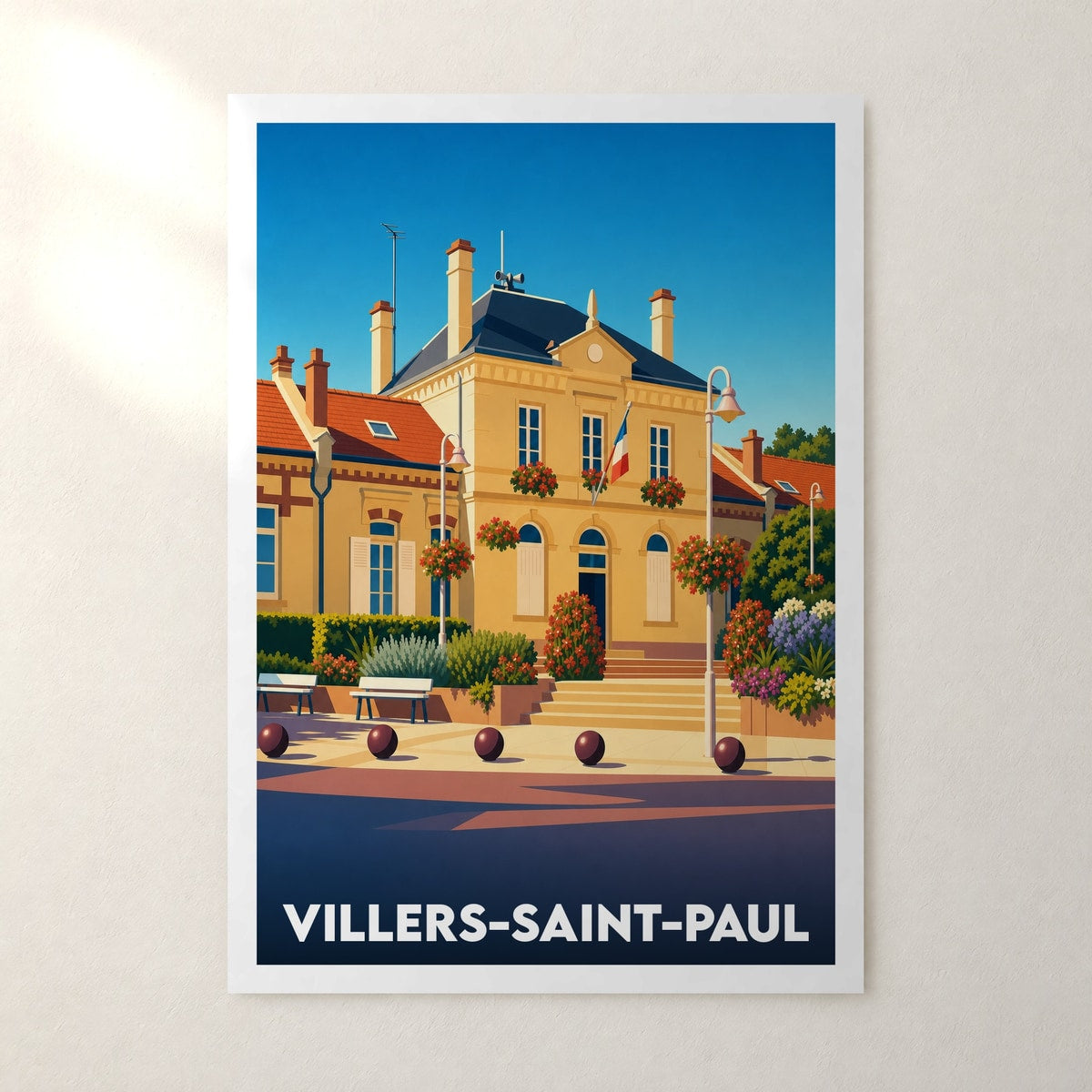 Affiche Villers-Saint-Paul – sans cadre, accrochée au mur