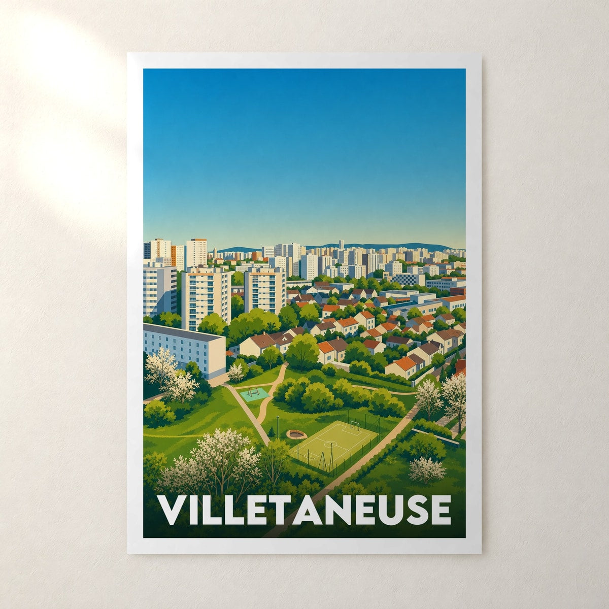 Affiche Villetaneuse – sans cadre, accrochée au mur