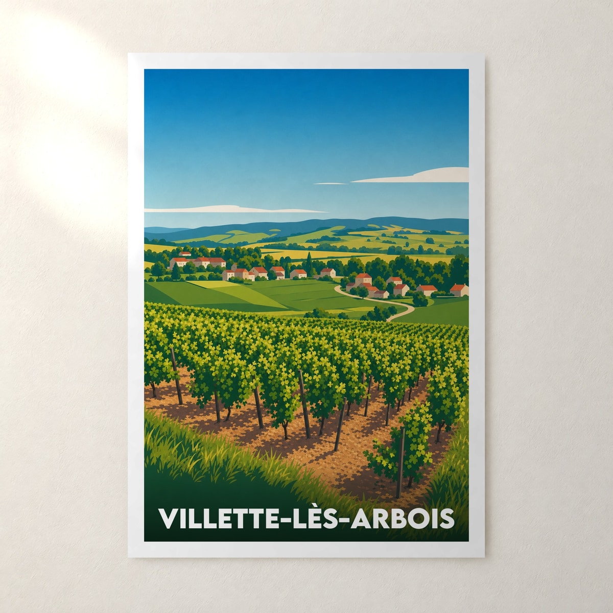 Affiche Villette-lès-Arbois – sans cadre, accrochée au mur