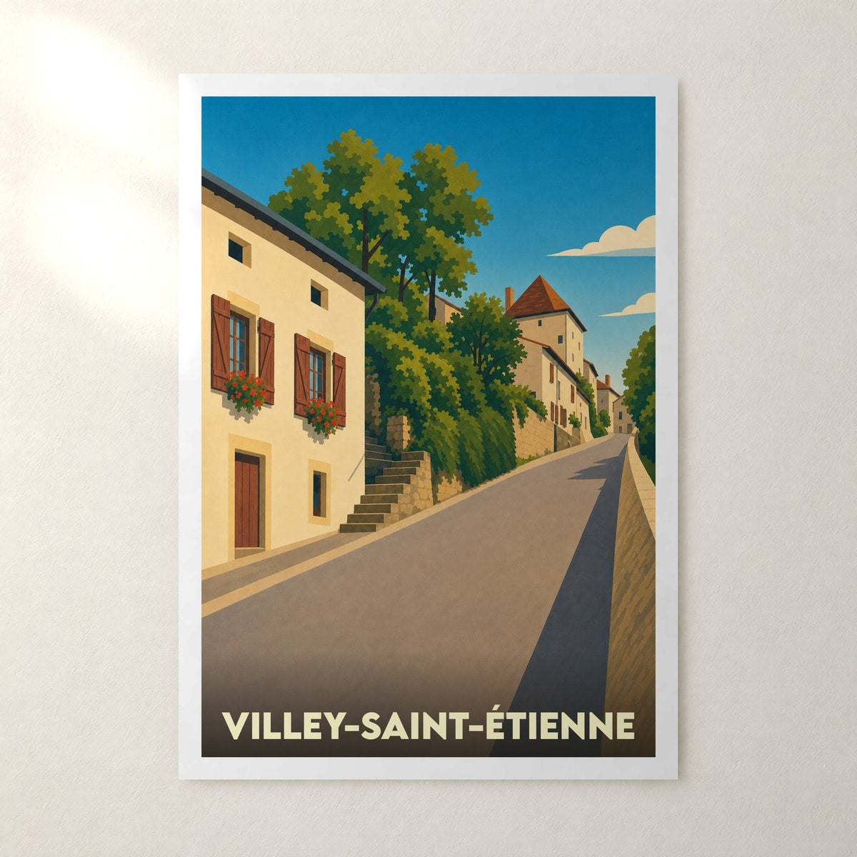 Affiche Villey-Saint-Étienne – sans cadre, accrochée au mur