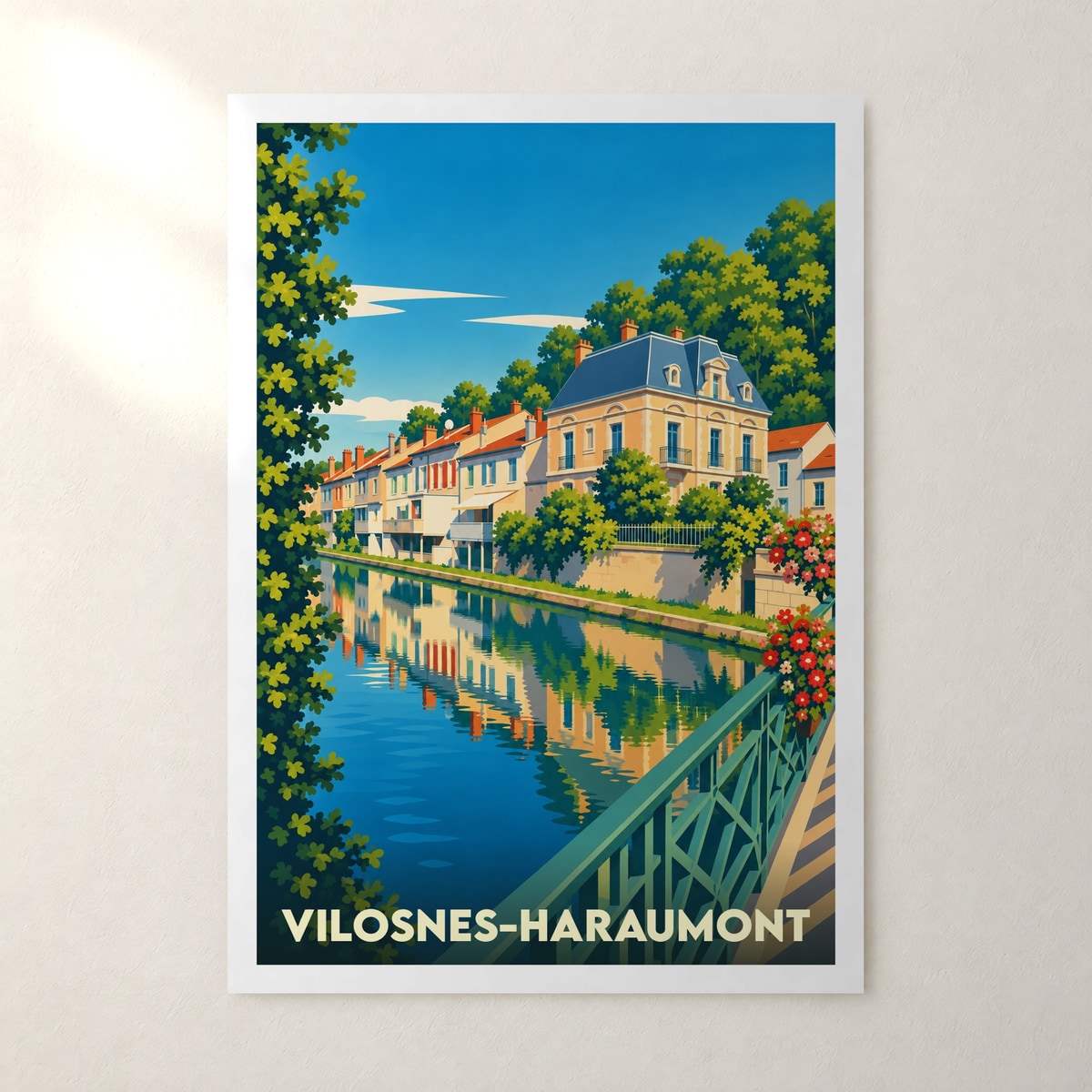 Affiche Vilosnes-Haraumont – sans cadre, accrochée au mur
