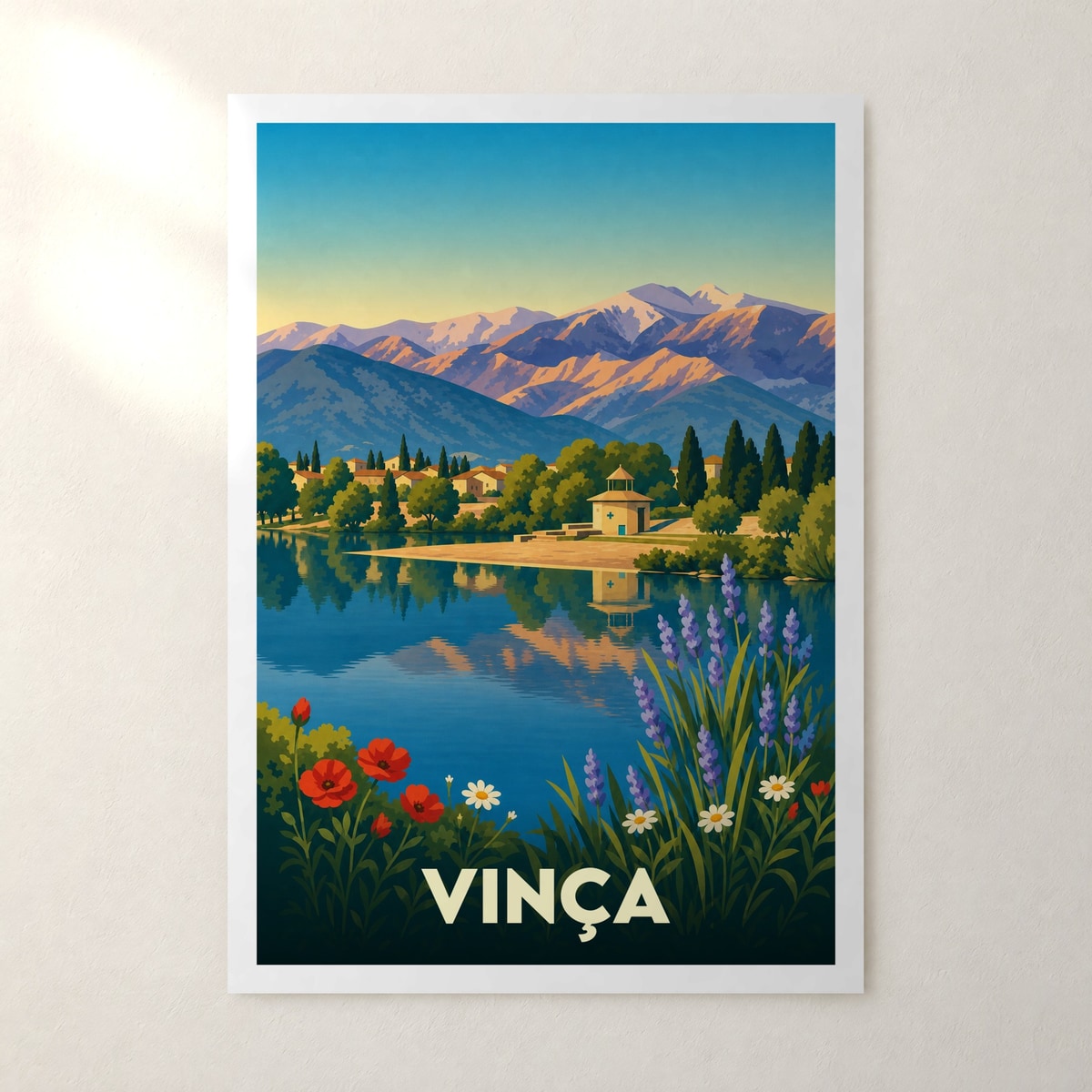 Affiche Vinça – sans cadre, accrochée au mur