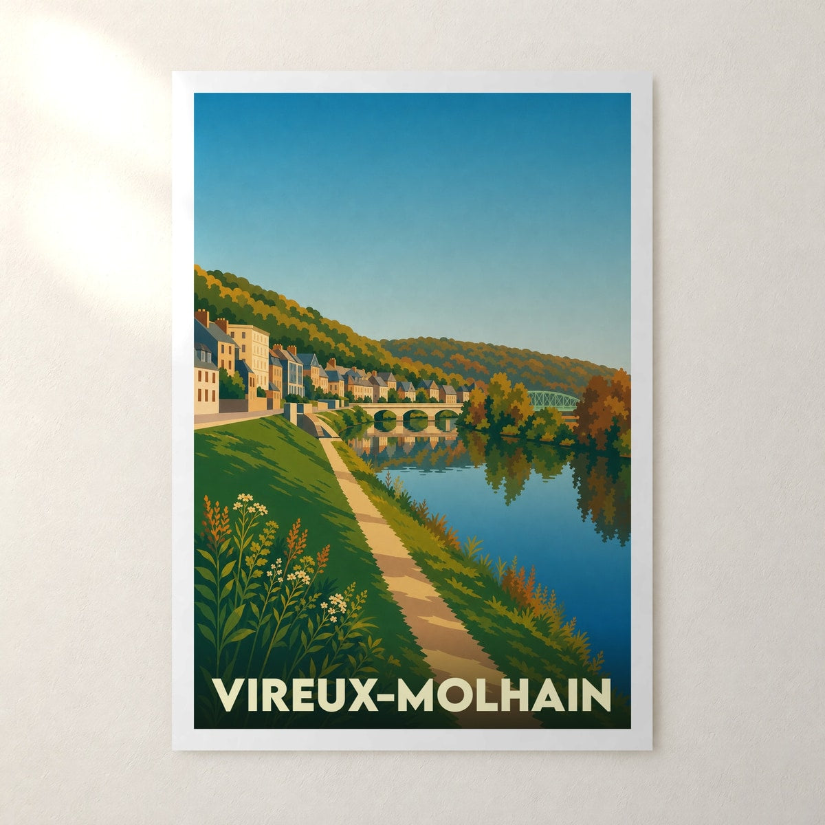Affiche Vireux-Molhain – sans cadre, accrochée au mur