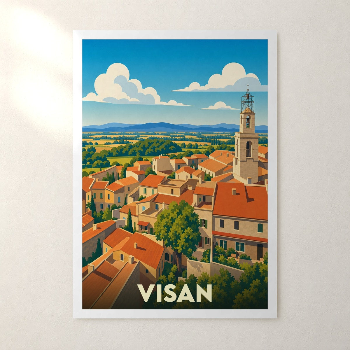 Affiche Visan – sans cadre, accrochée au mur