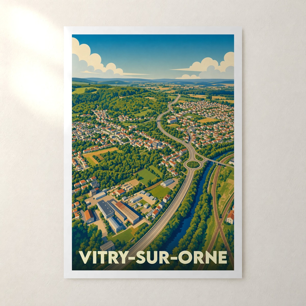 Affiche Vitry-sur-Orne – sans cadre, accrochée au mur
