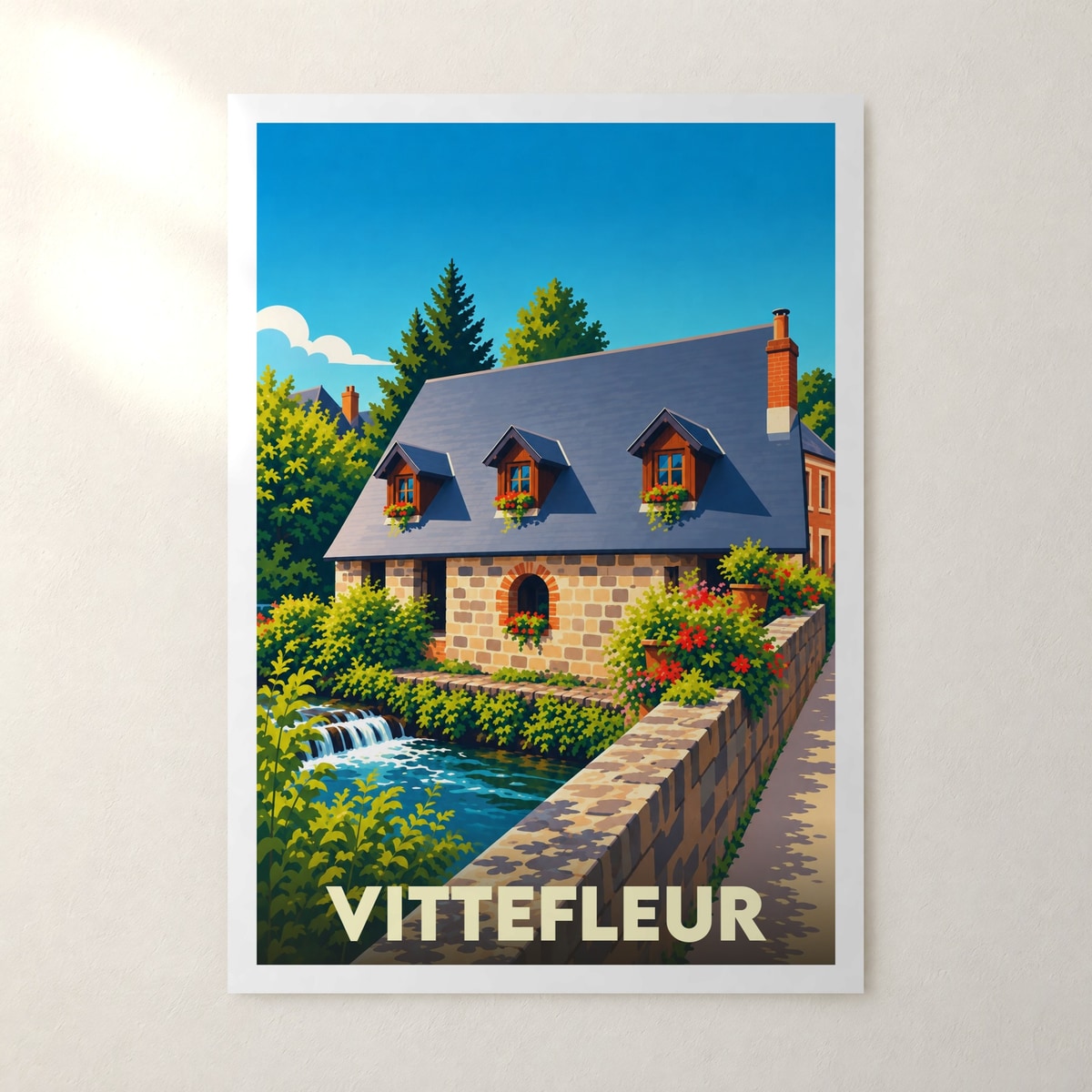 Affiche Vittefleur – sans cadre, accrochée au mur
