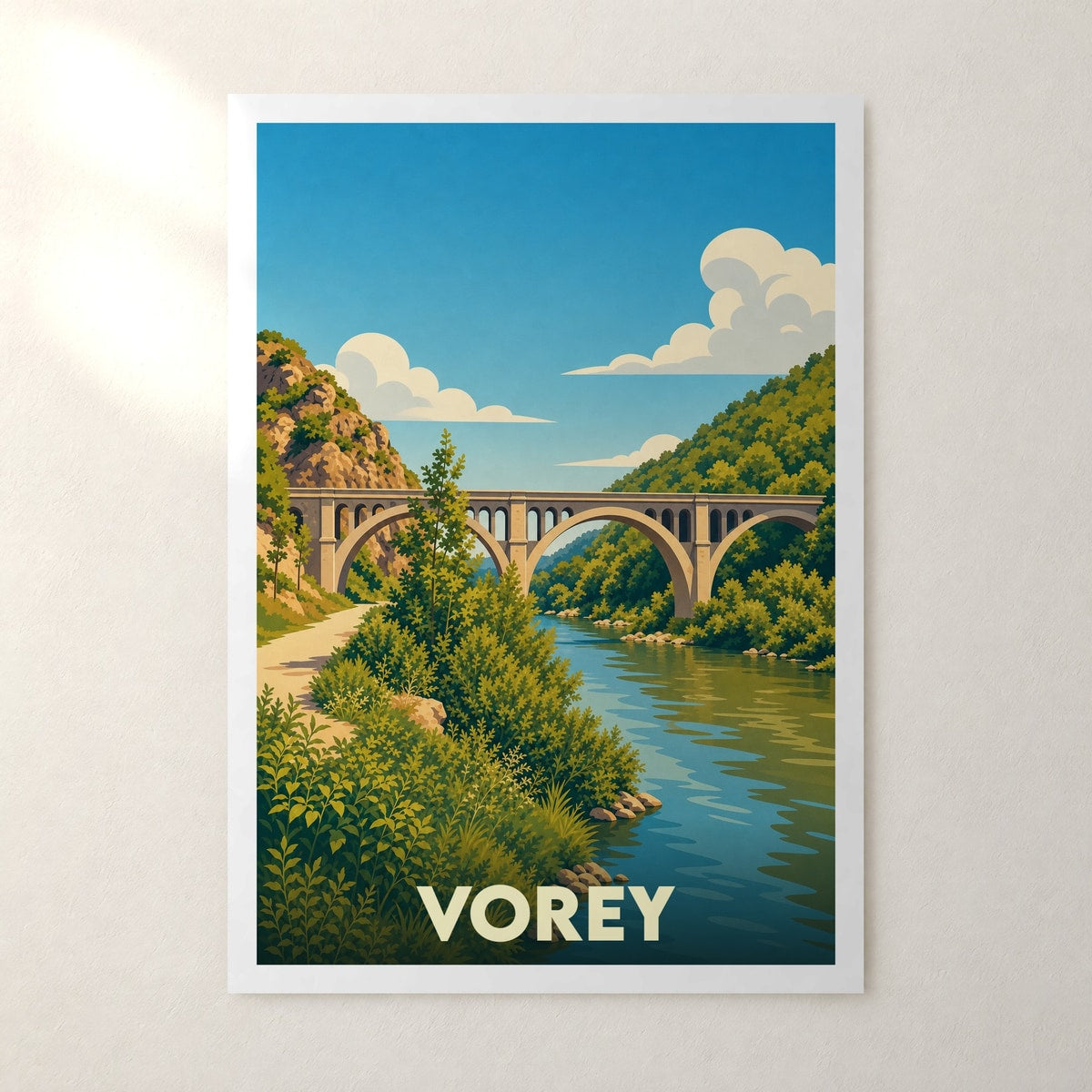 Affiche Vorey – sans cadre, accrochée au mur