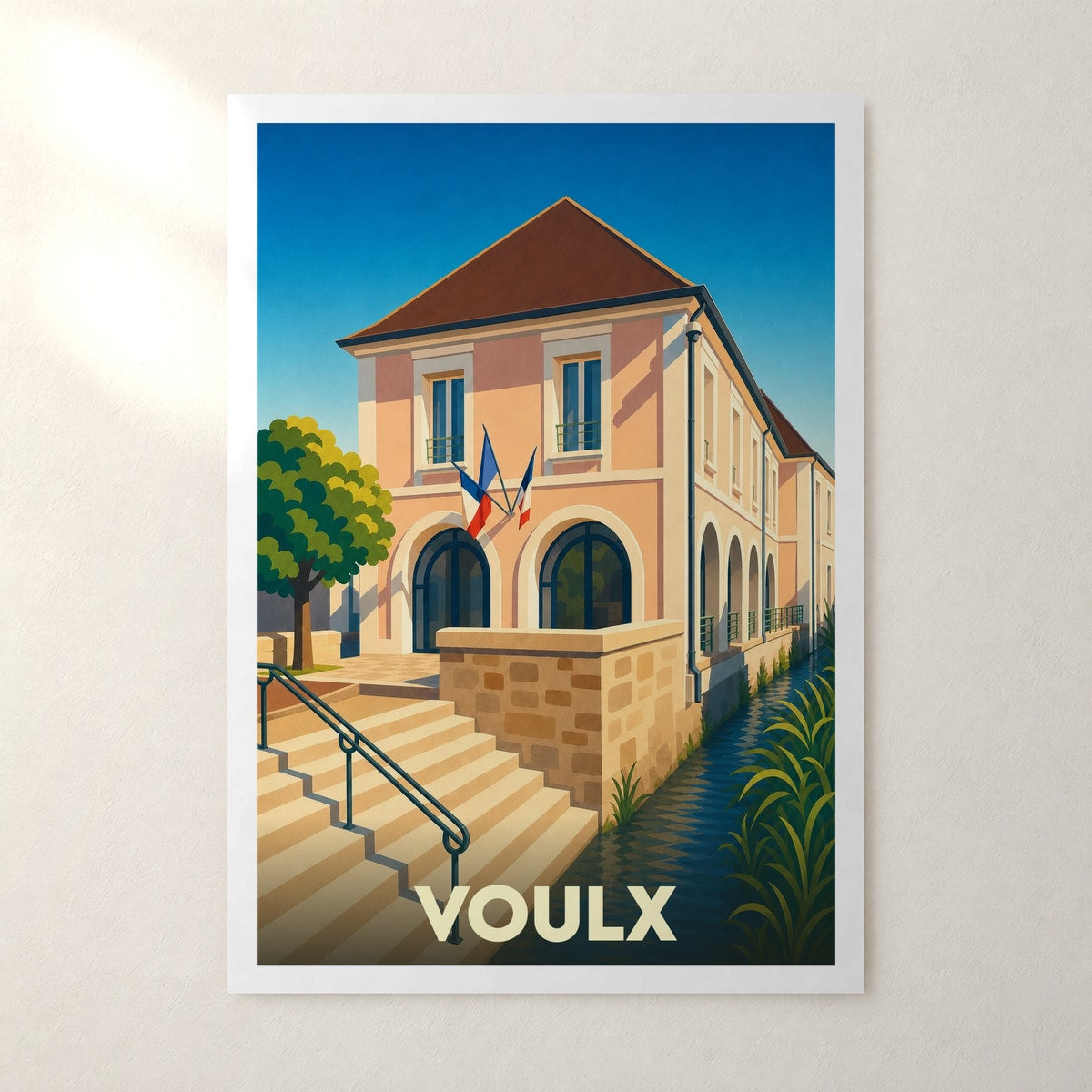 Affiche Voulx – sans cadre, accrochée au mur