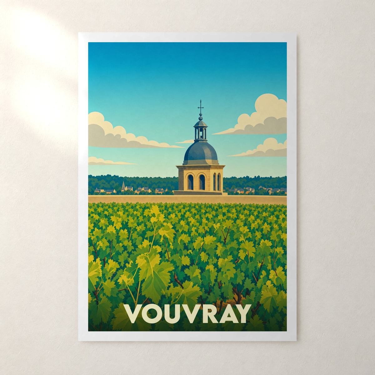 Affiche Vouvray – sans cadre, accrochée au mur