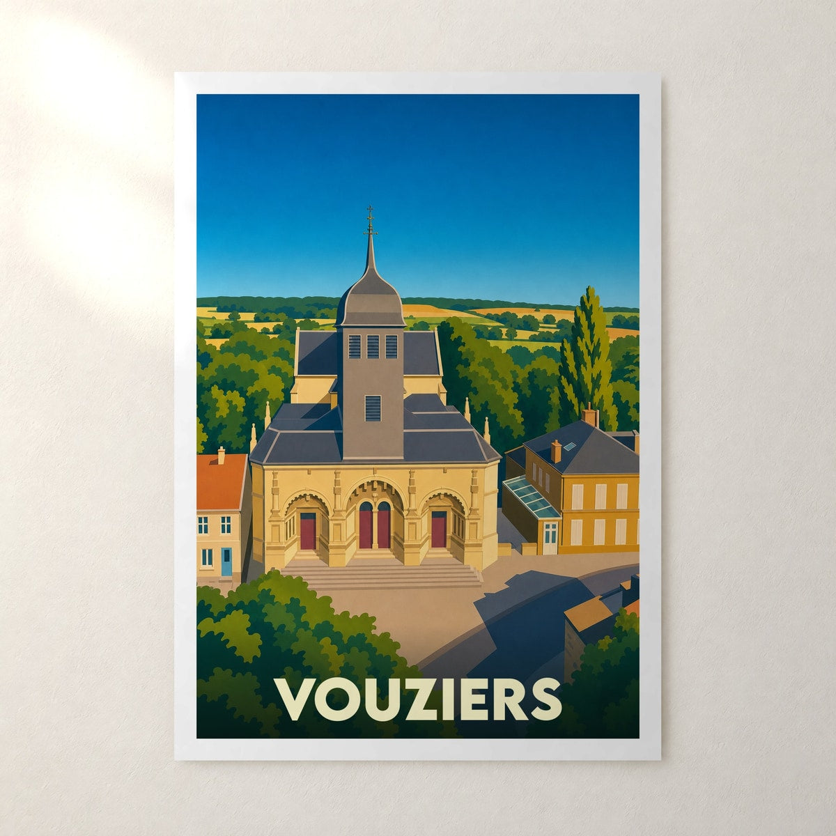 Affiche Vouziers – sans cadre, accrochée au mur