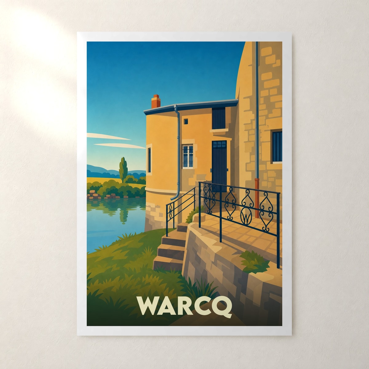 Affiche Warcq – sans cadre, accrochée au mur