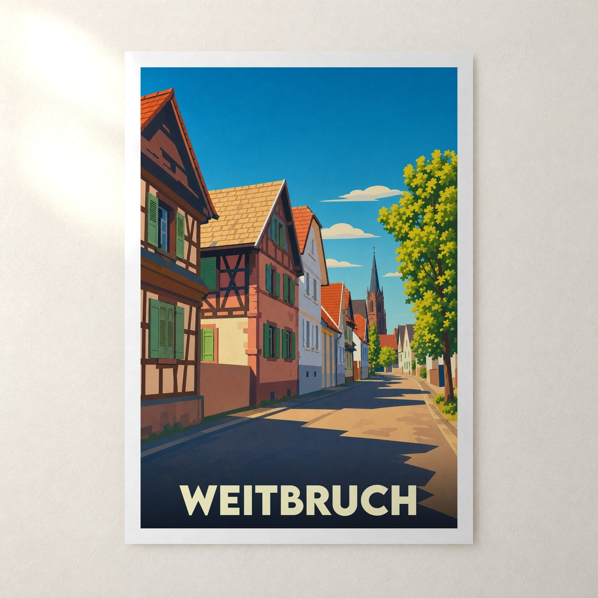 Affiche Weitbruch – sans cadre, accrochée au mur