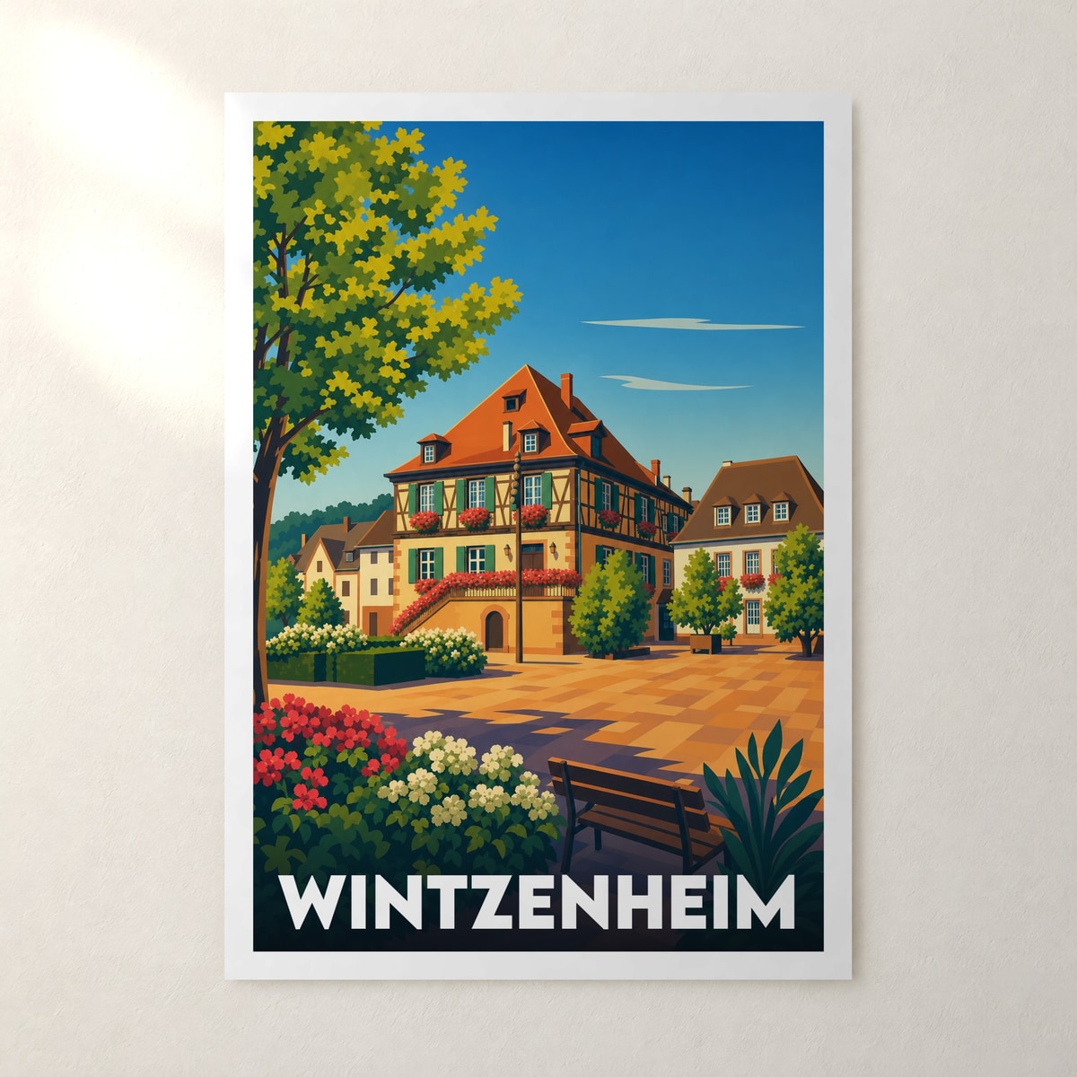 Affiche Wintzenheim – sans cadre, accrochée au mur