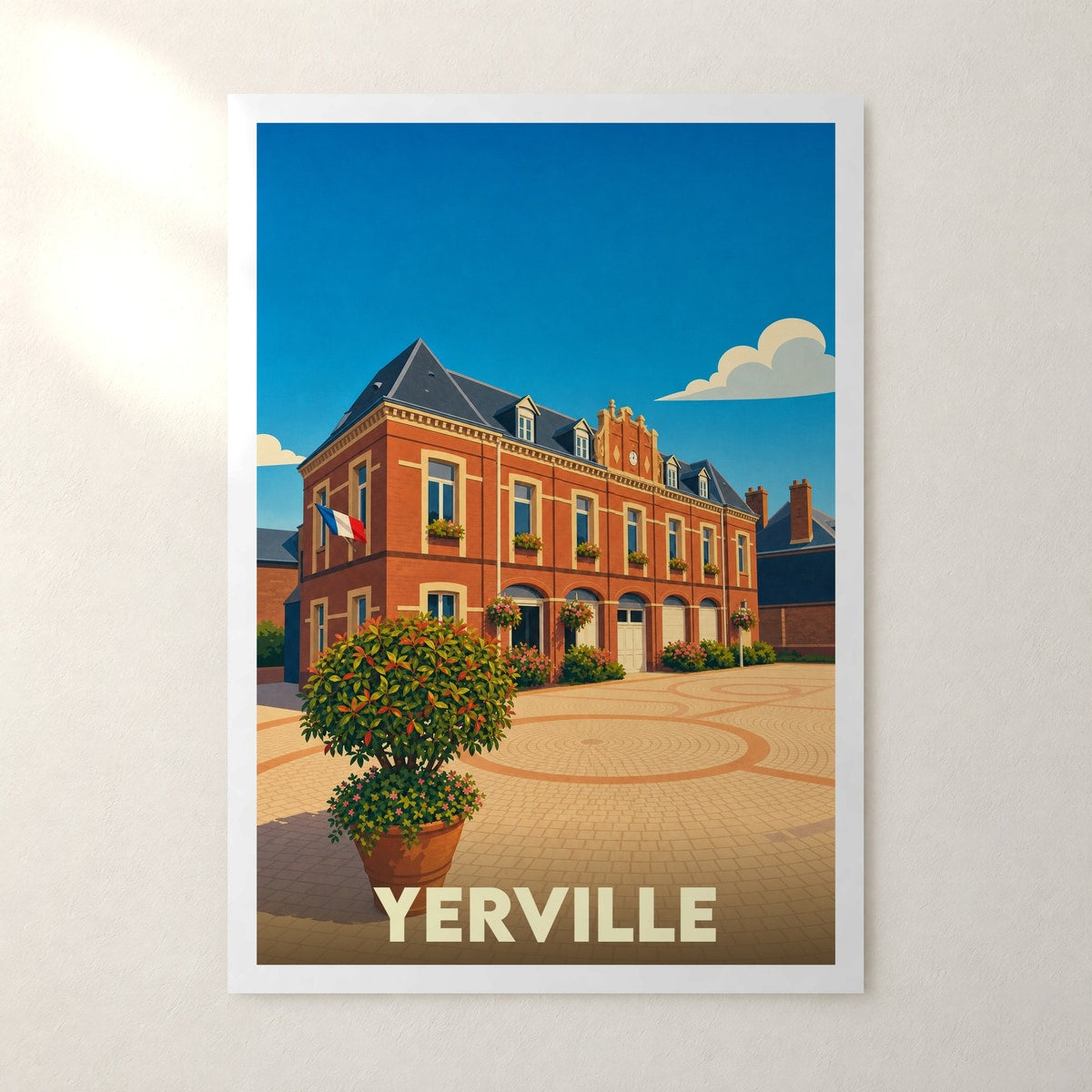 Affiche Yerville – sans cadre, accrochée au mur