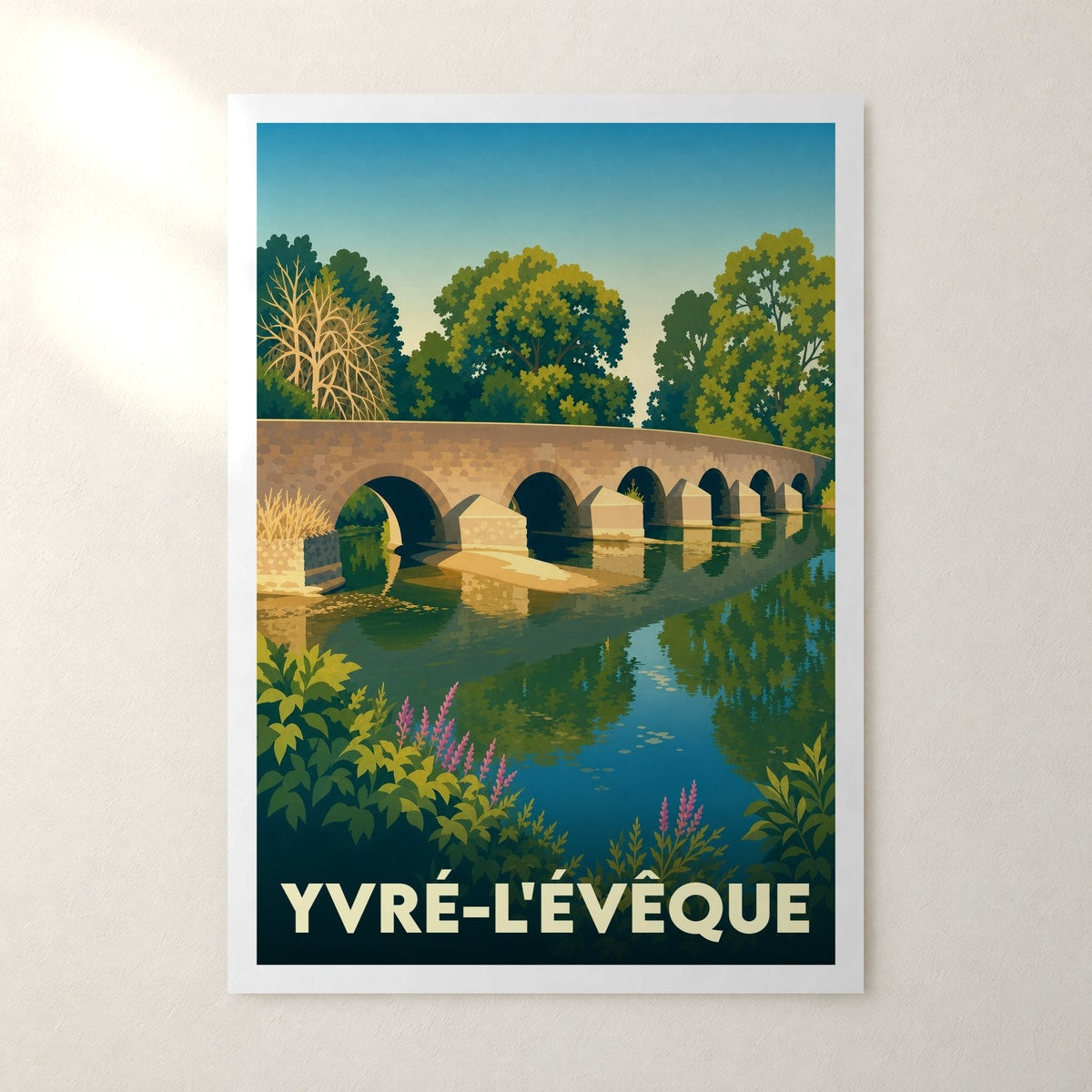 Affiche Yvré-l'Évêque – sans cadre, accrochée au mur