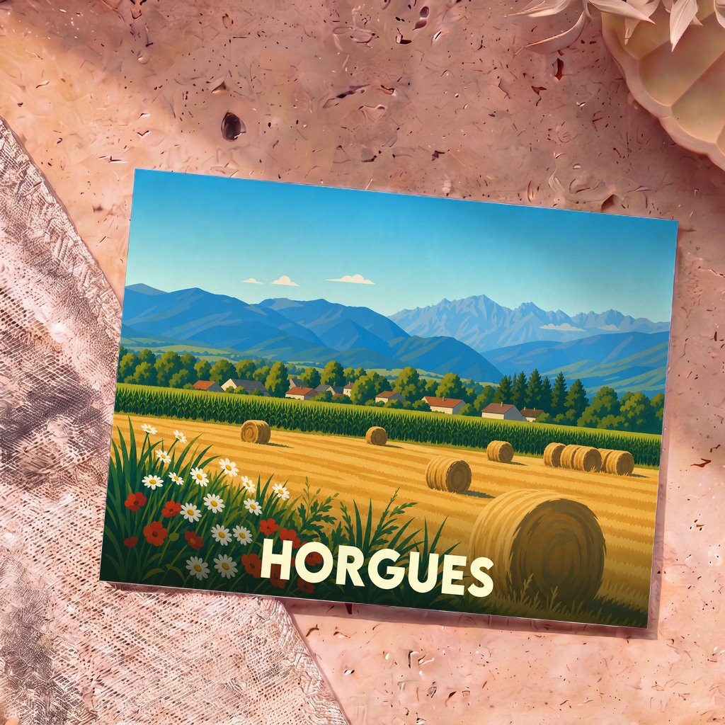 Carte postale souvenir de Horgues
