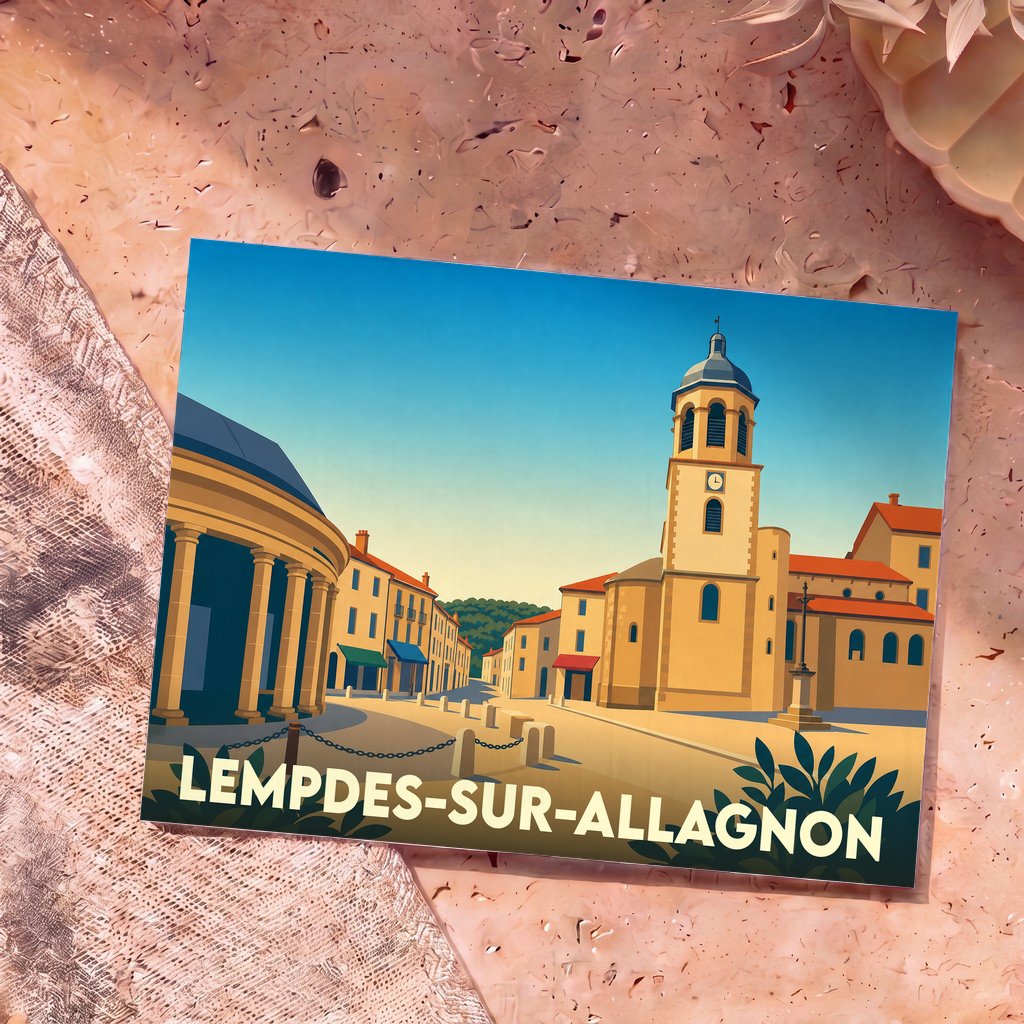 Carte postale souvenir de Lempdes-sur-Allagnon