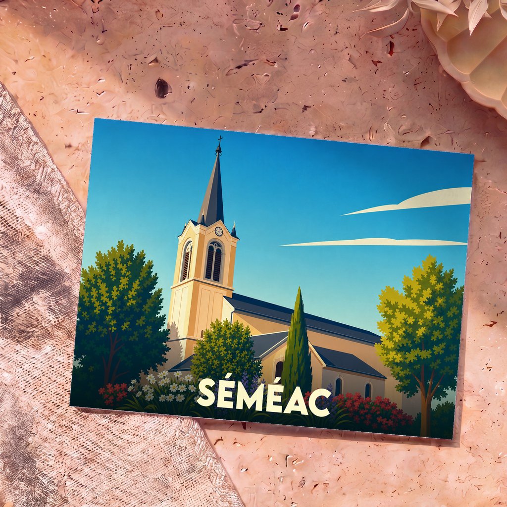 Carte postale souvenir de Séméac