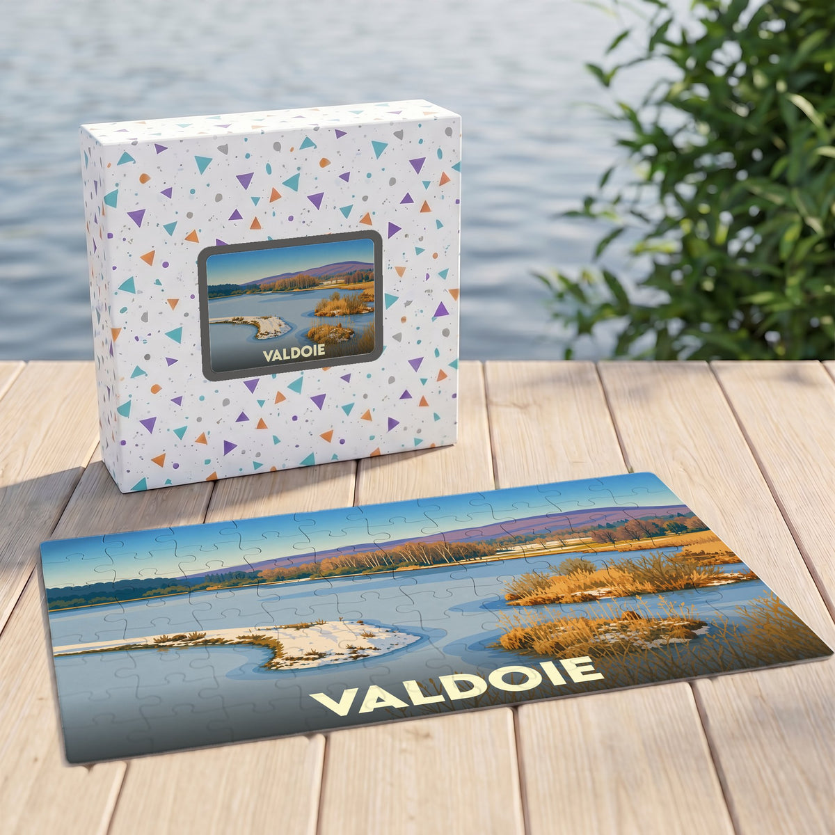 Puzzle souvenir de la ville de Valdoie illustrant un paysage naturel paisible.
