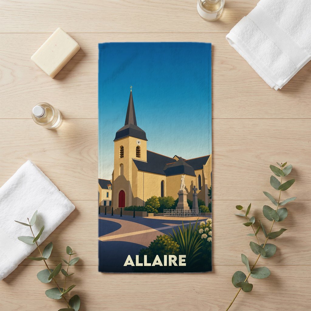 Serviette de bain 30 cm x 60 cm souvenir de Allaire
