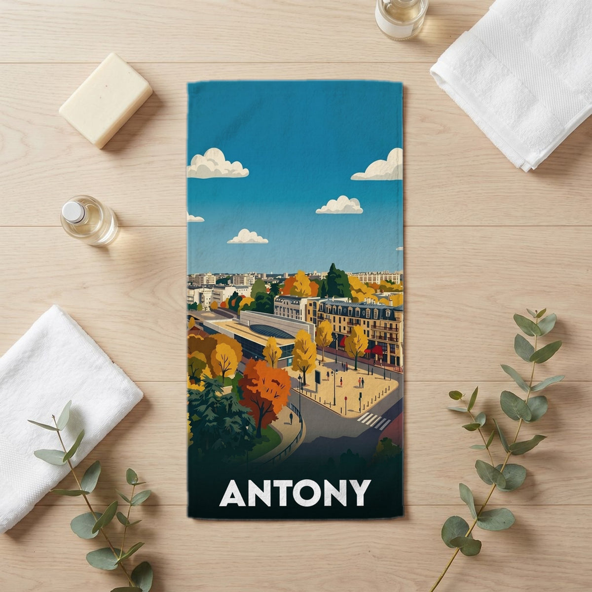 Serviette de bain 30 cm x 60 cm souvenir de Antony