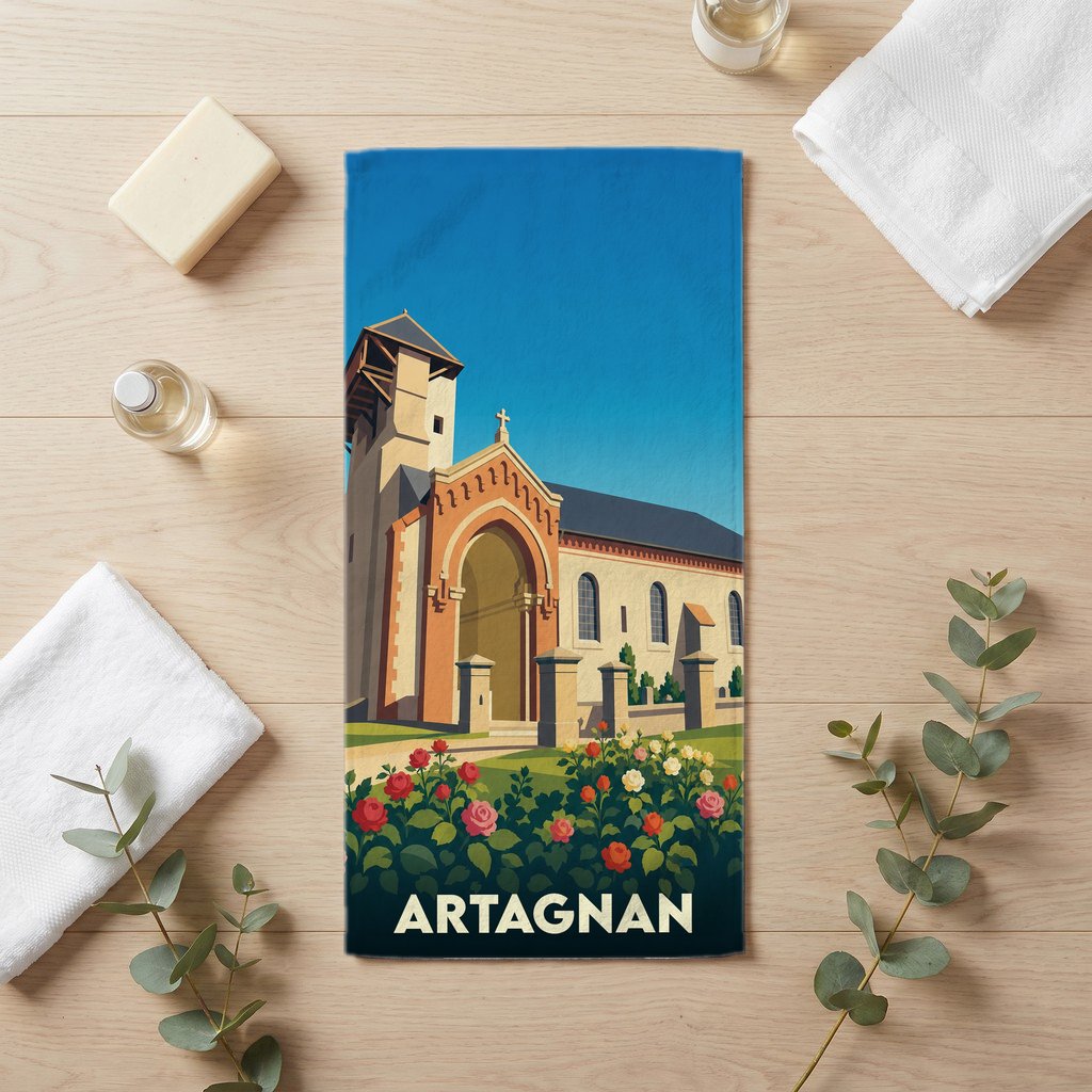 Serviette de bain 30 cm x 60 cm souvenir de Artagnan