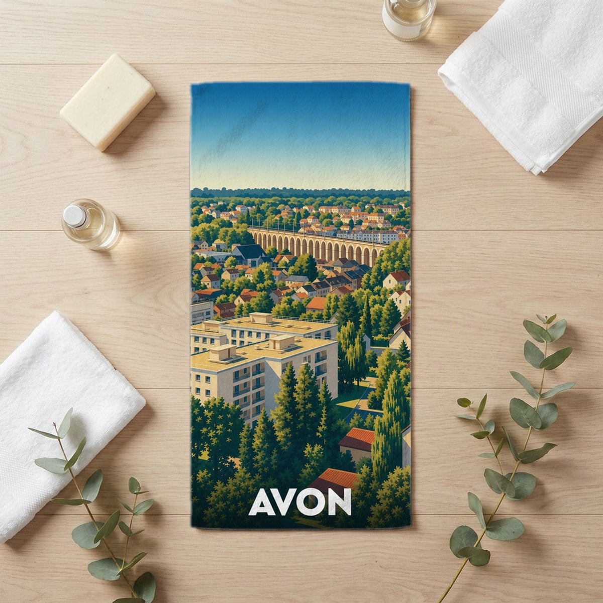 Serviette de bain 30 cm x 60 cm souvenir de Avon