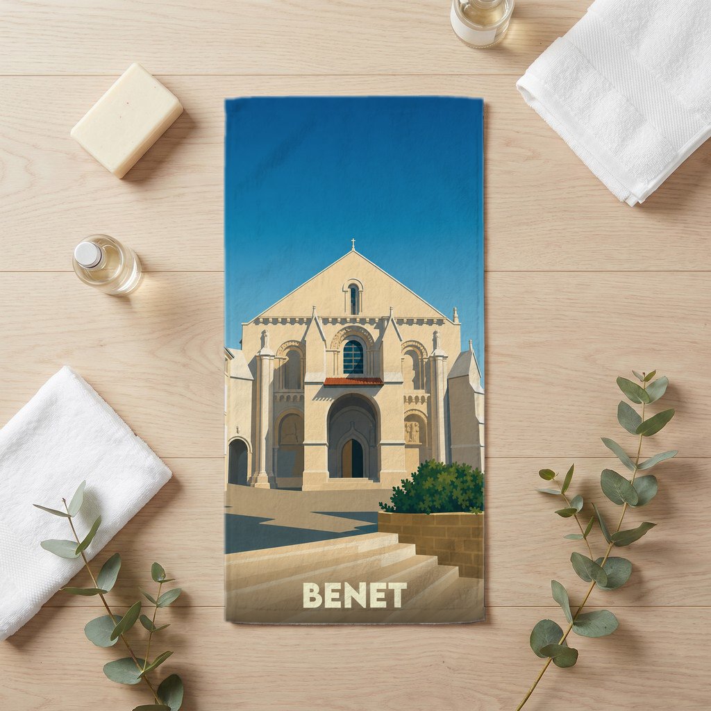 Serviette de bain 30 cm x 60 cm souvenir de Benet