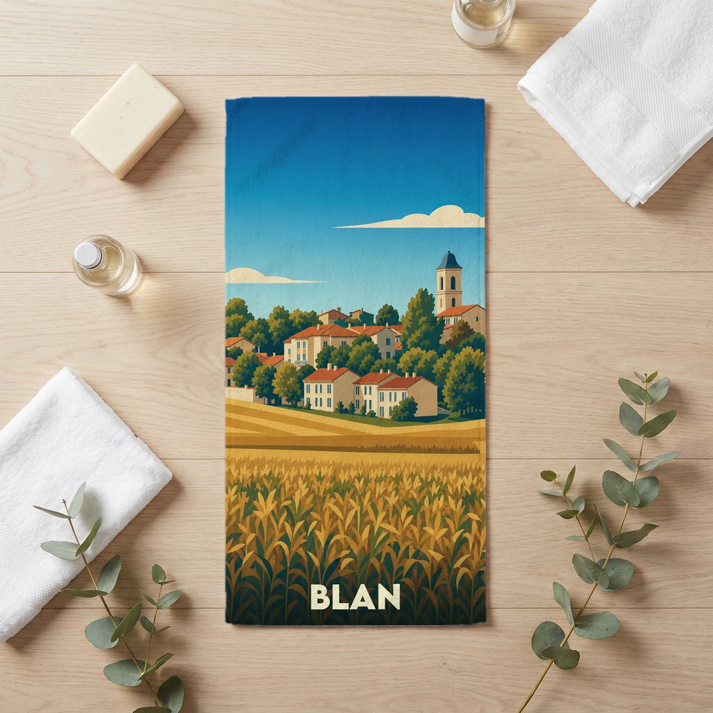 Serviette de bain 30 cm x 60 cm souvenir de Blan