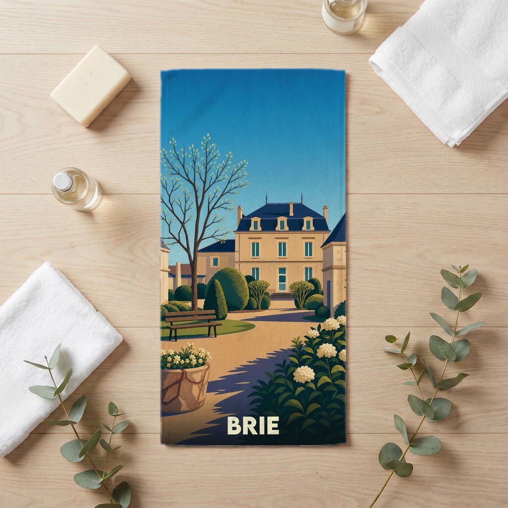 Serviette de bain 30 cm x 60 cm souvenir de Brie