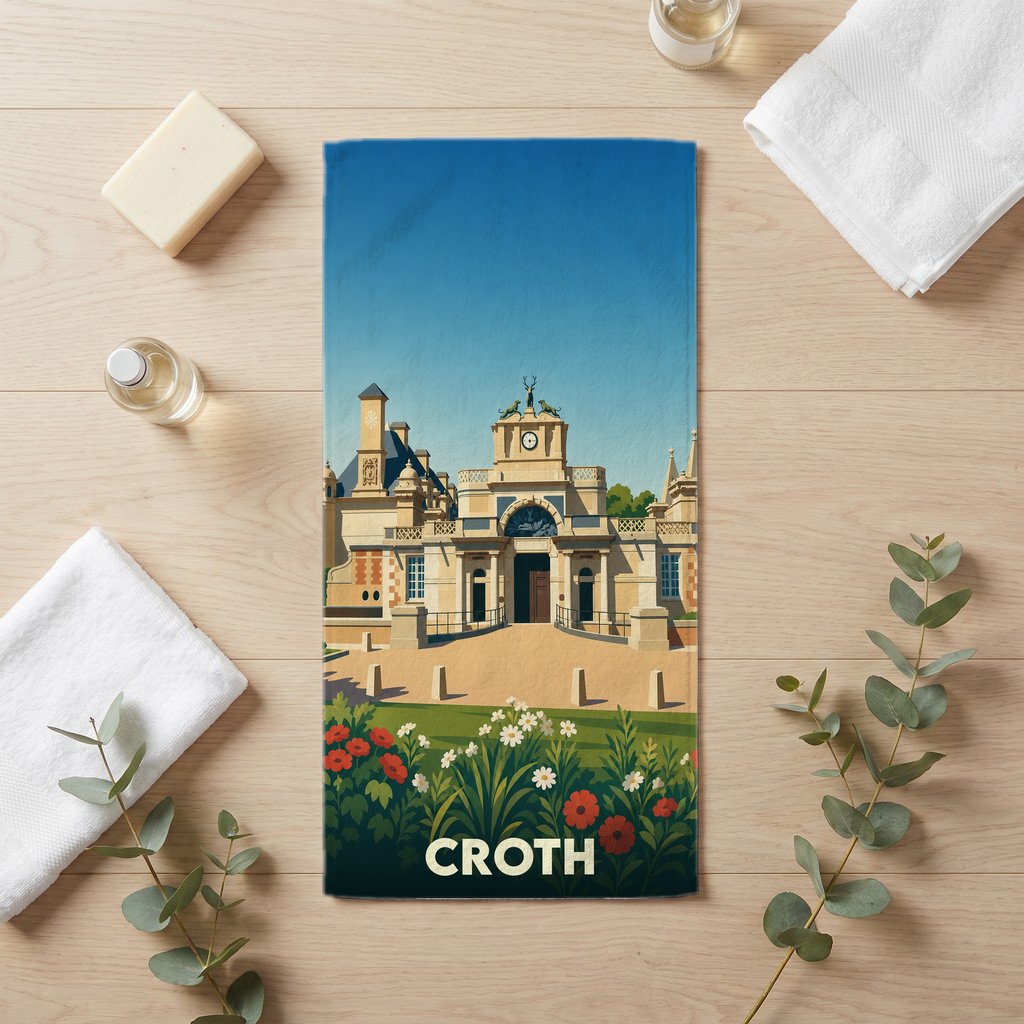 Serviette de bain 30 cm x 60 cm souvenir de Croth