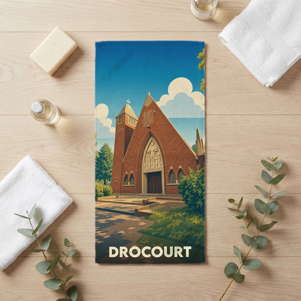 Serviette de bain 30 cm x 60 cm souvenir de Drocourt